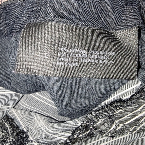 Express Black Pants with White Stripes - Picture 3 of 10